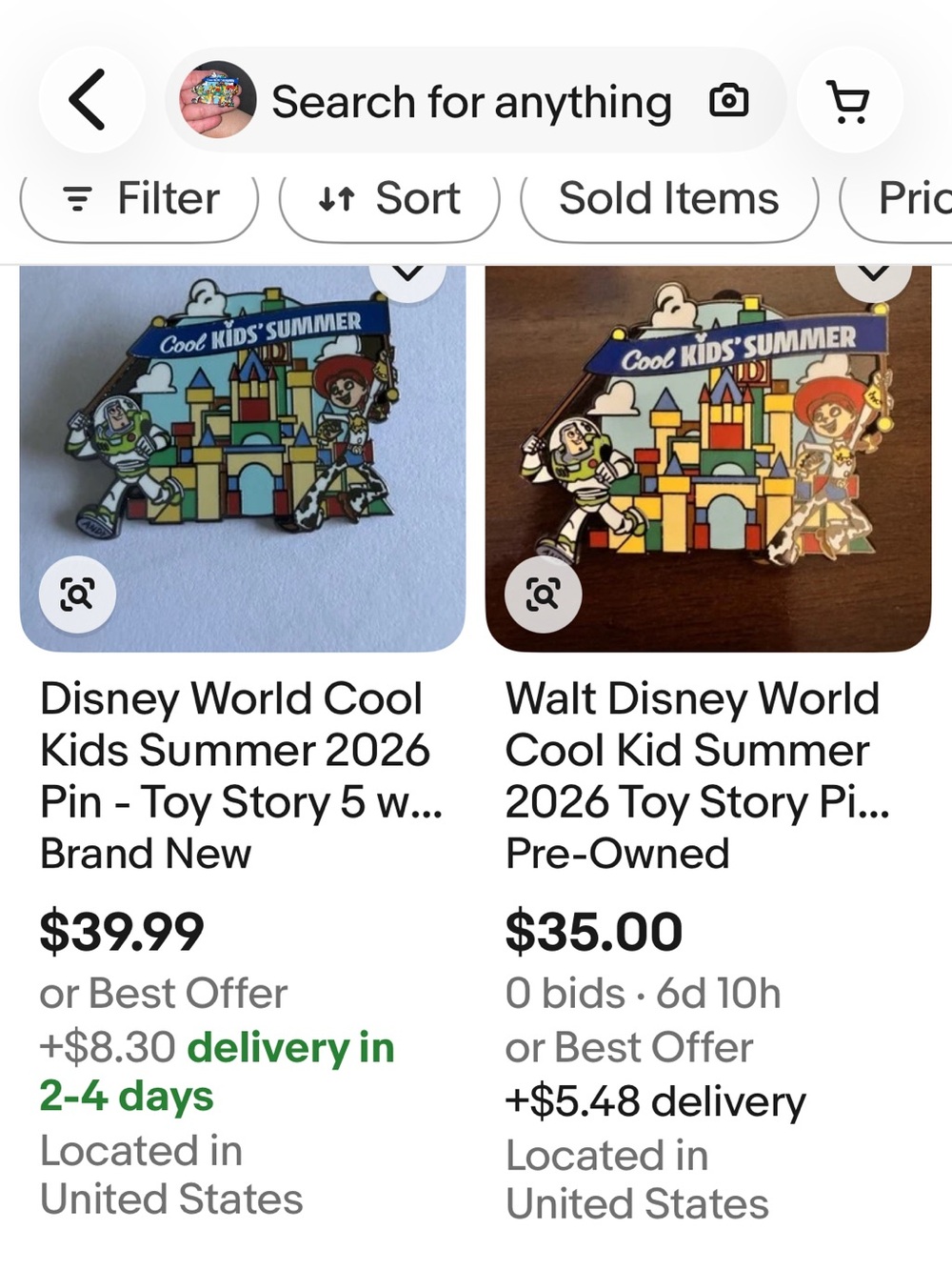 Disney World Cool Kids Summer 2026 Pin - Toy Story 5 with Buzz & Jessie 26’ - Picture 8 of 8